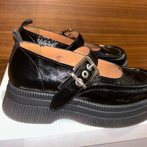 New in box Ganni Mary Jane creeper platform loafers size 40 - Picture 4 of 6